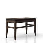Chocolate Writing Desk with Storage Drawer and Power Access