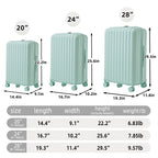 Spinner Wheel Luggage Set with USB Port and Holders - Pink, Black, Green