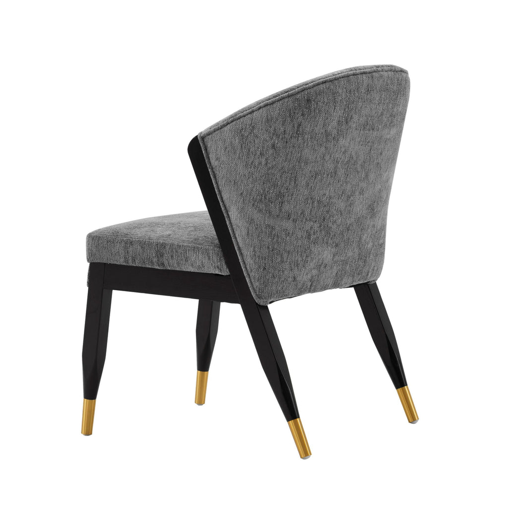 Ola Dining Chair with Solid Elm Wood Frame and High-Density Foam - Beige, Gray, or Dark Gray