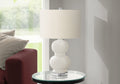 Contemporary Ceramic Table Lamp with Double Gourd Design - Cream