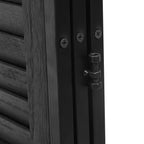 Rustic 3 Panel Room Divider with Metal Frame - Black or Light Brown
