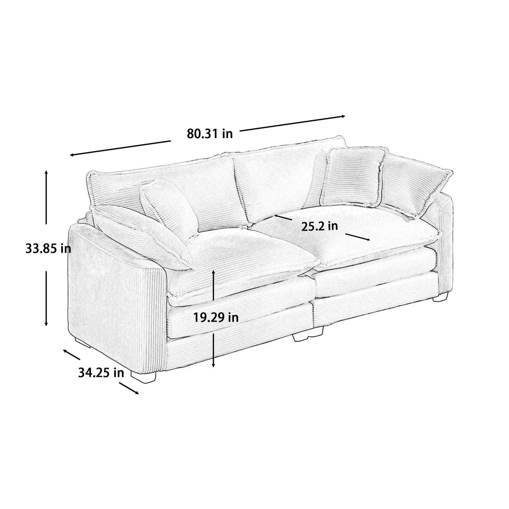 Oversized Deep-Seat Fabric Sofa & Chair Sets