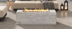 Rectangular Propane Fire Pit with Stainless Steel Burner - Beige or Gray