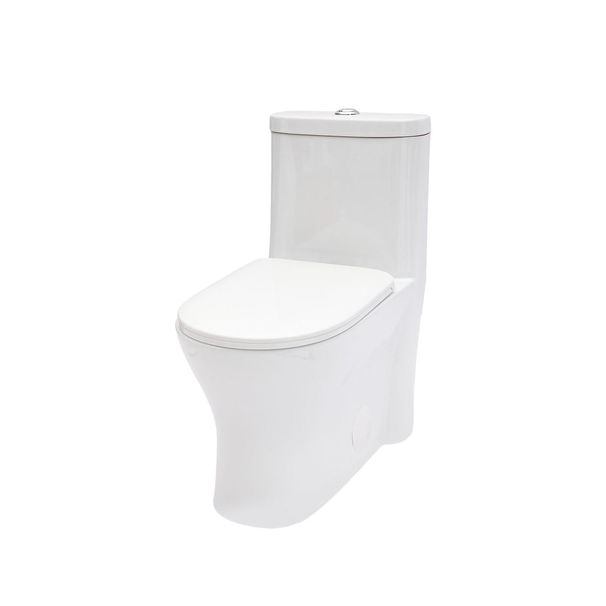 Dual Flush 1-Piece Toilet with Soft-Closing Seat - White