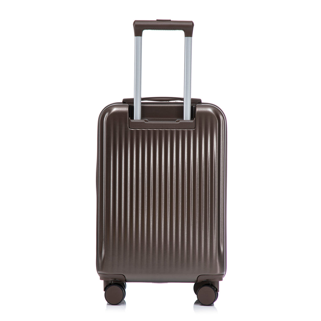 ABS Spinner Wheel Luggage Set with Cosmetic Case - Brown