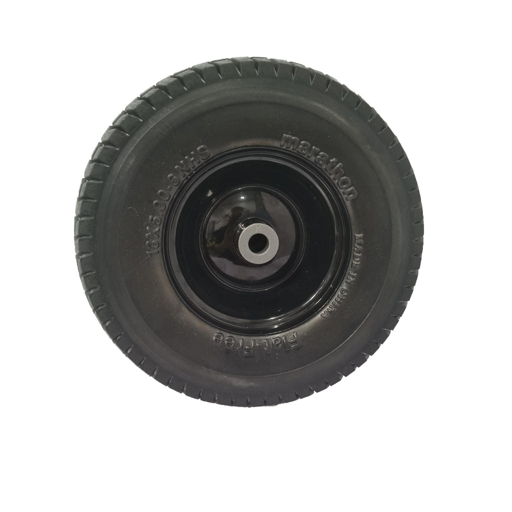 Flat Free Tire and Wheel Assembly with 3" Hub - Black