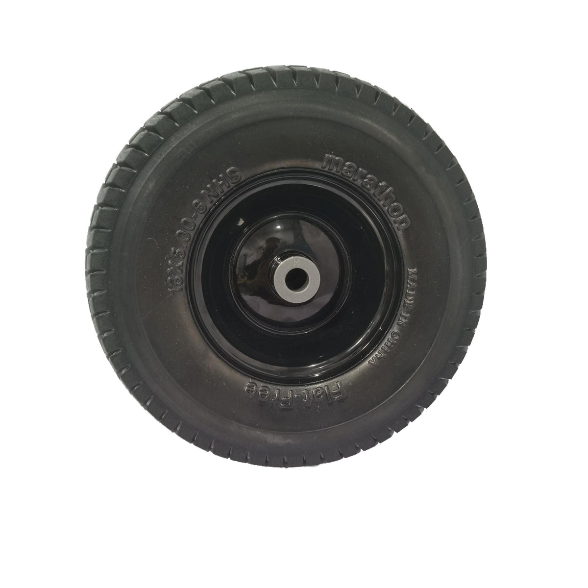 Flat Free Tire and Wheel Assembly with 3" Hub - Black