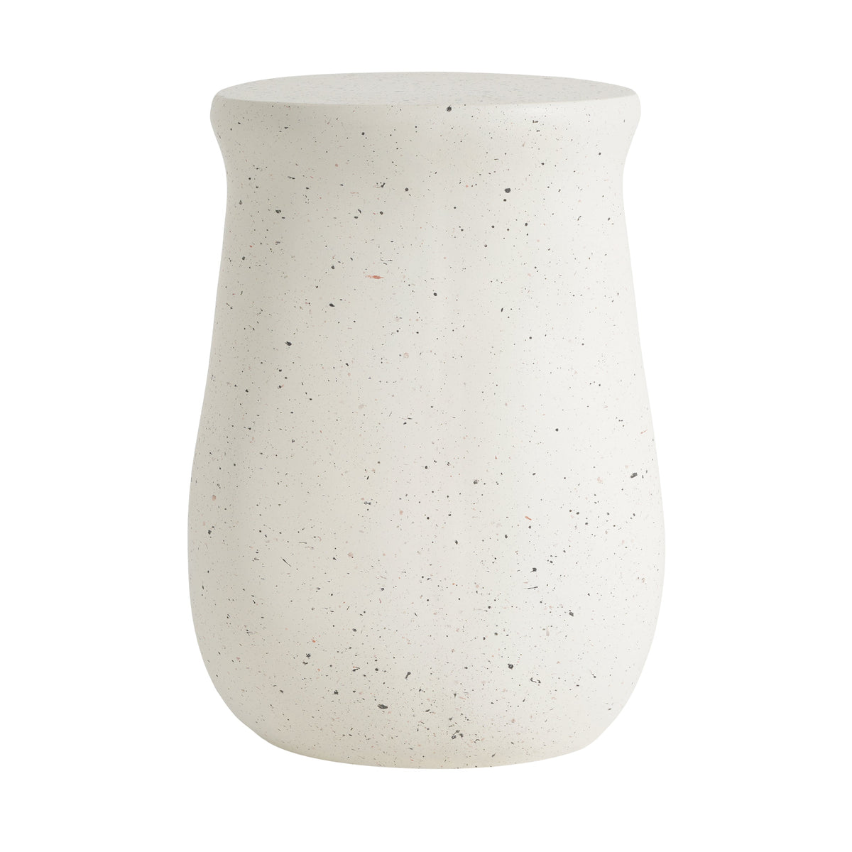 Outdoor MGO Side Table with Travertine-Look Finish – White or Light Grey