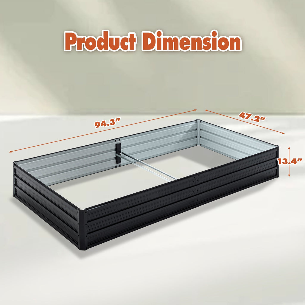Galvanized Raised Garden Bed with Durable Metal Construction - Outdoor