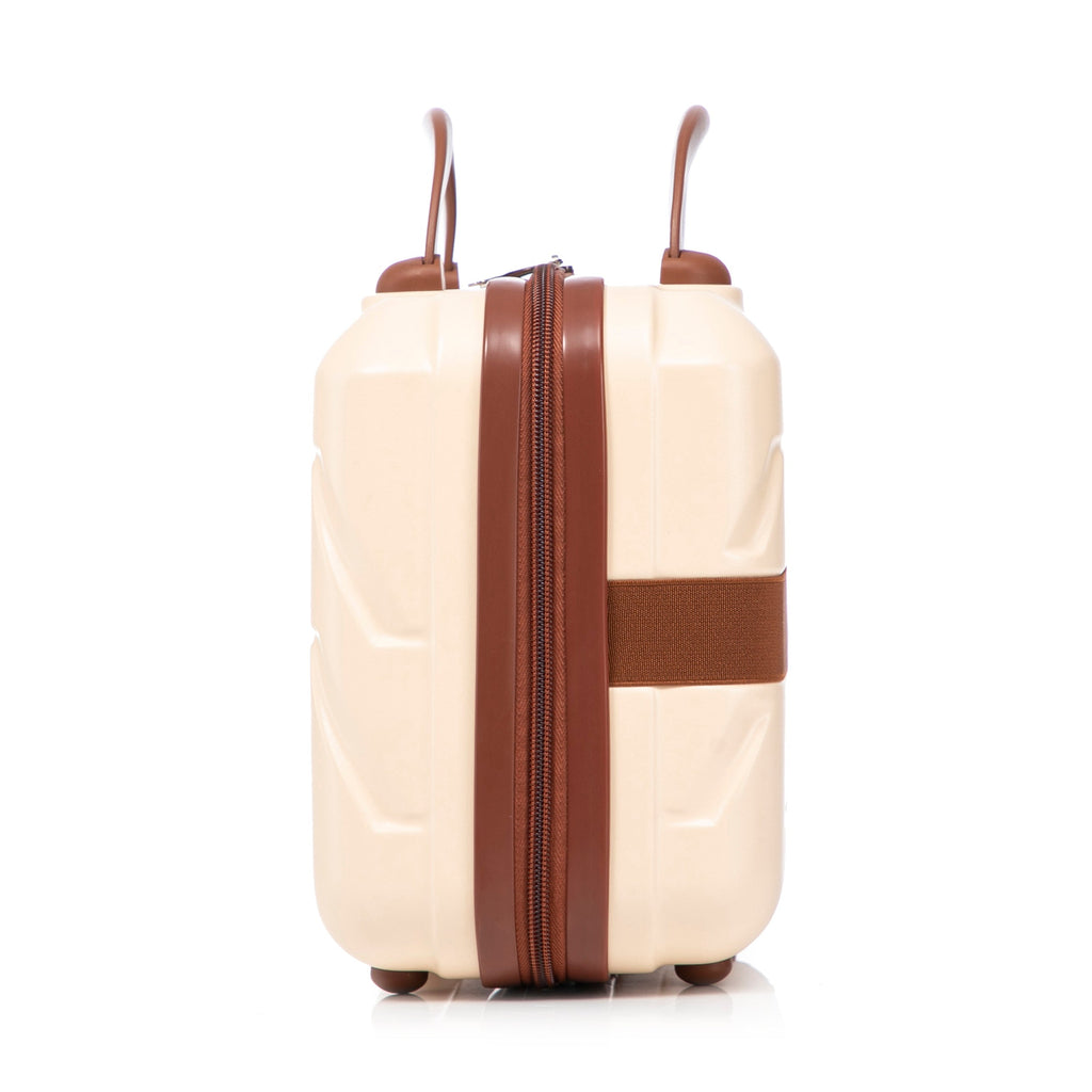 Beige 2-Piece Spinner Luggage Set with Hard Shell - Beige