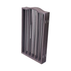 Freestanding Folding Pet Gate with Solid Populus Wood - Dark Brown