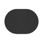 Expandable Oval Farmhouse Dining Table with Removable Leaf and X-Shaped Base - Black