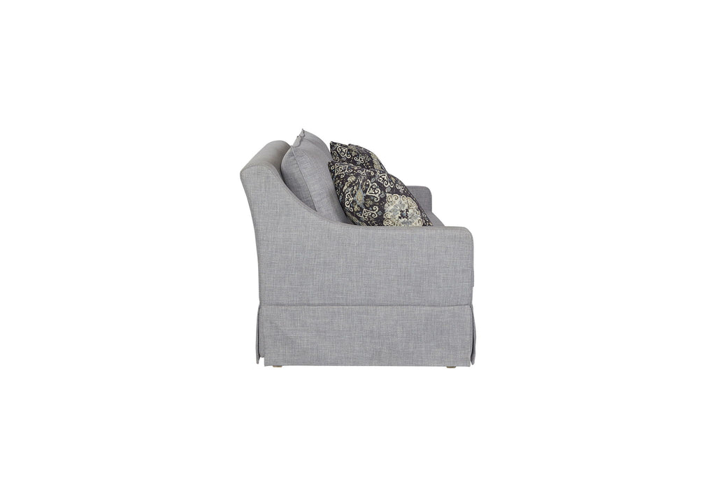 Stationary Sofa With Reversible Cushions and Two Pillows - Gray or White