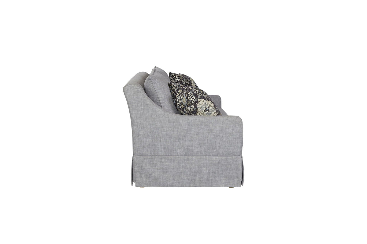 Stationary Sofa With Reversible Cushions and Two Pillows - Gray or White