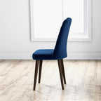 Mid-Century Modern Dining Chair Set of 2 with Upholstered Seat - Multiple Colors