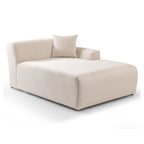 High-Quality Microfiber Sectional Sofa with Deep Seating - Beige or Dark Green