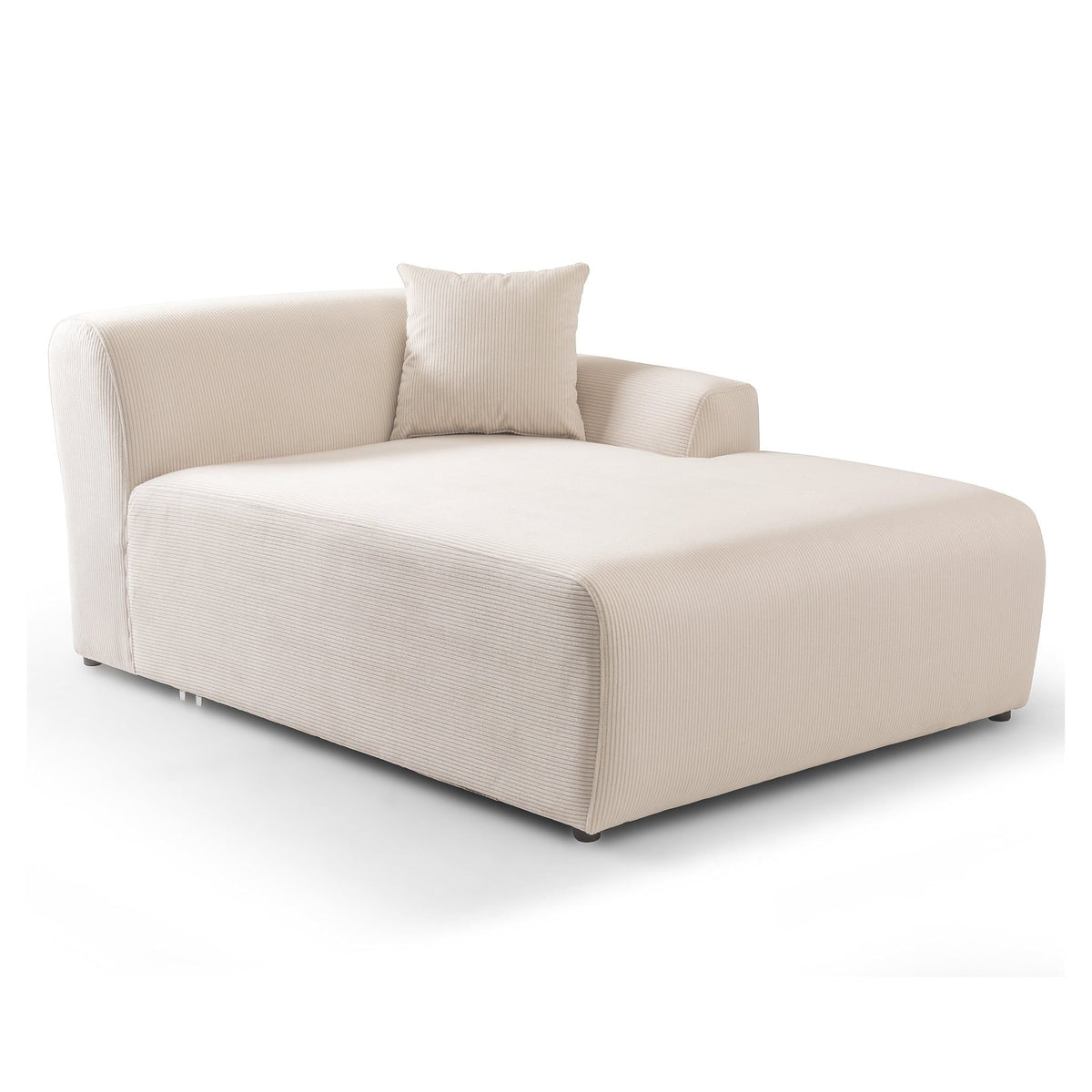 High-Quality Microfiber Sectional Sofa with Deep Seating - Beige or Dark Green