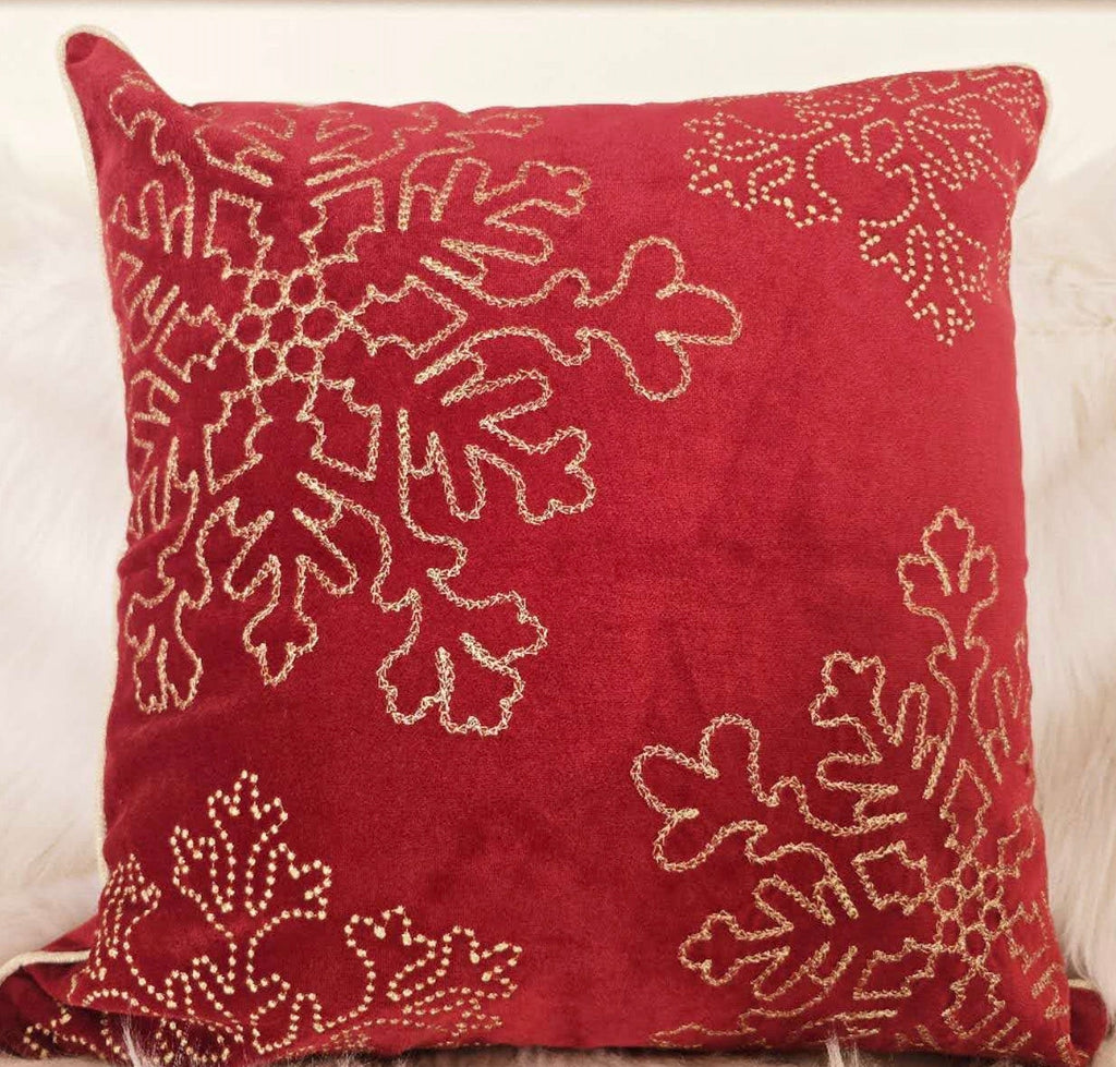 Red Velvet Holiday Throw Pillow - 20x20