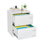 Locking Metal Filing Cabinet 3 Drawer - Multiple Sizes, Black or White