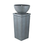 Zen Bowl Outdoor Water Fountain with Relaxing Water Feature - Dark Gray
