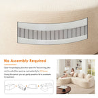 Boneless L-Shape Sectional Sofa with Curved Chaise