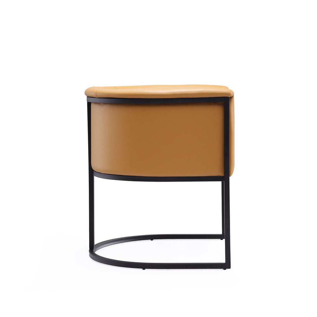 Cosmopolitan Dining Chair with Geometric Metal Frame - Multiple Colors