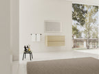 36" Wall-Mounted Bathroom Vanity Cabinet with Soft-Close Drawers - Natural Wood Grain