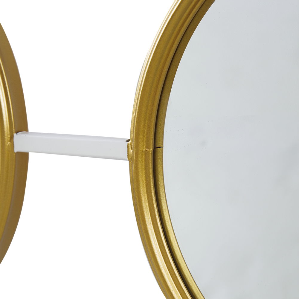 Rectangular 3-Piece Wall Mirror with Iron Frame - Gold or White