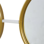 Rectangular 3-Piece Wall Mirror with Iron Frame - Gold or White
