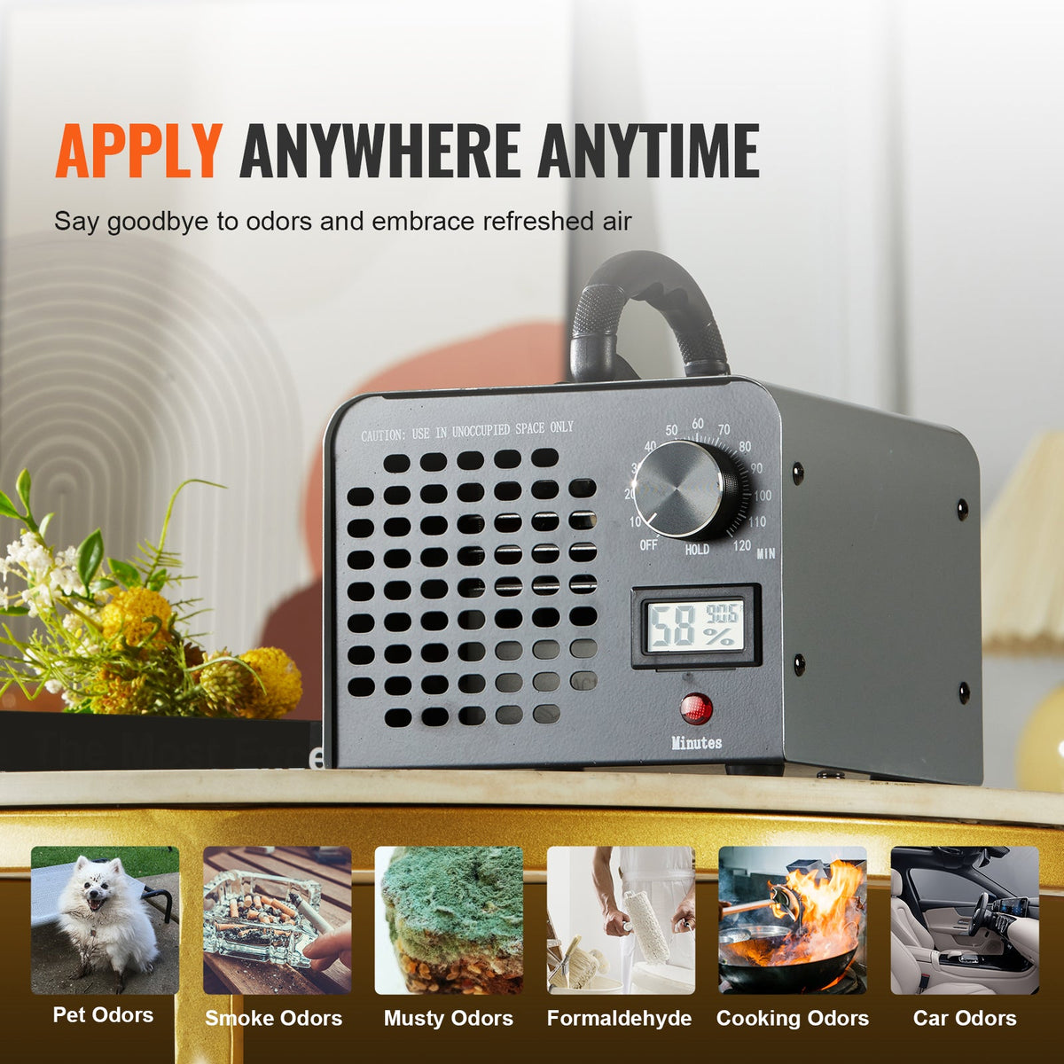 High Capacity Ozone Generator with Timer - 36,000mg/h
