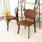 Kelsey Stylish Dining Chair Set of 2 with Solid Wood Construction - Black or Light Brown