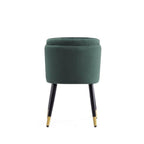 Modern Dining Chair with Solid Wood Frame and Wave Stitching - Multiple Colors