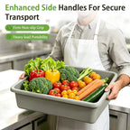 Commercial Meat Tubs with Lids 6-Pack - Food-Grade Plastic