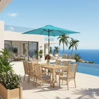 Rectangular Patio Umbrella with Crank Tilt - UV-Resistant Canopy