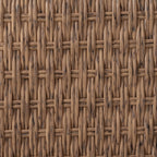 Brown PE Wicker Outdoor Sofa Set with Removable Grey Cushions - 2 Pieces