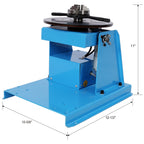 Portable Rotary Welding Positioner with 3 Jaw Lathe Chuck - Blue