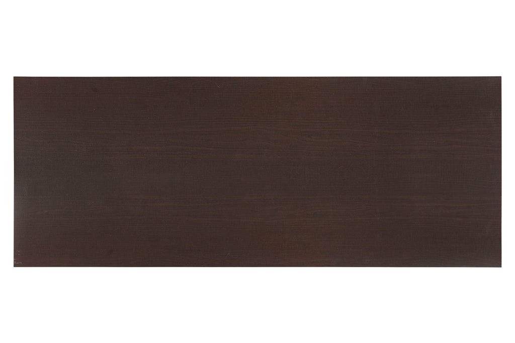 Mahogany Writing Desk with Storage Shelves - 60 Inch Wide