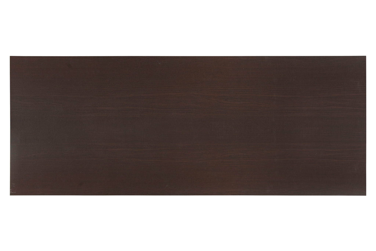 Mahogany Writing Desk with Storage Shelves - 60 Inch Wide