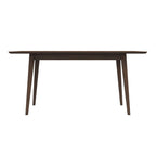 Rectangular Modern Dining Table with Solid Wood Construction – Dark Brown or White