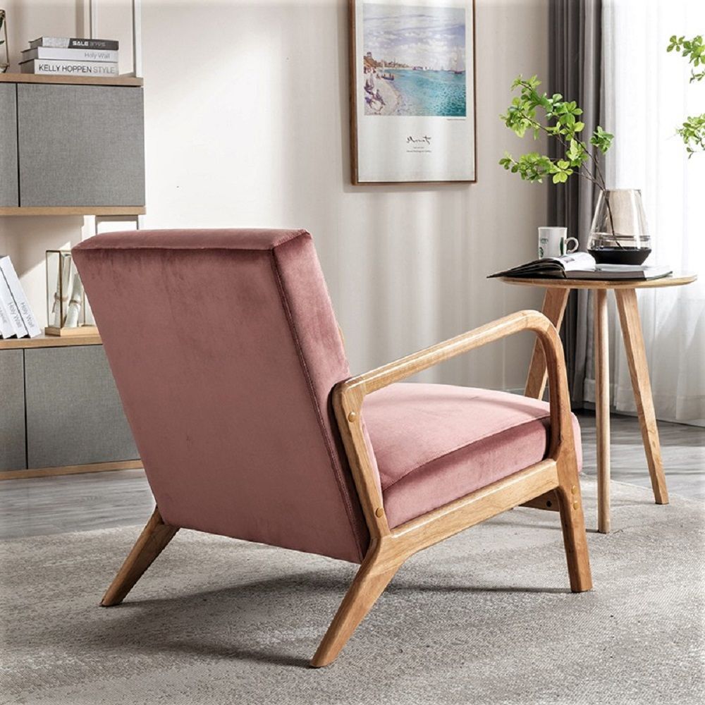 Mid-Century Modern Accent Chair with Cushioning - Multiple Colors