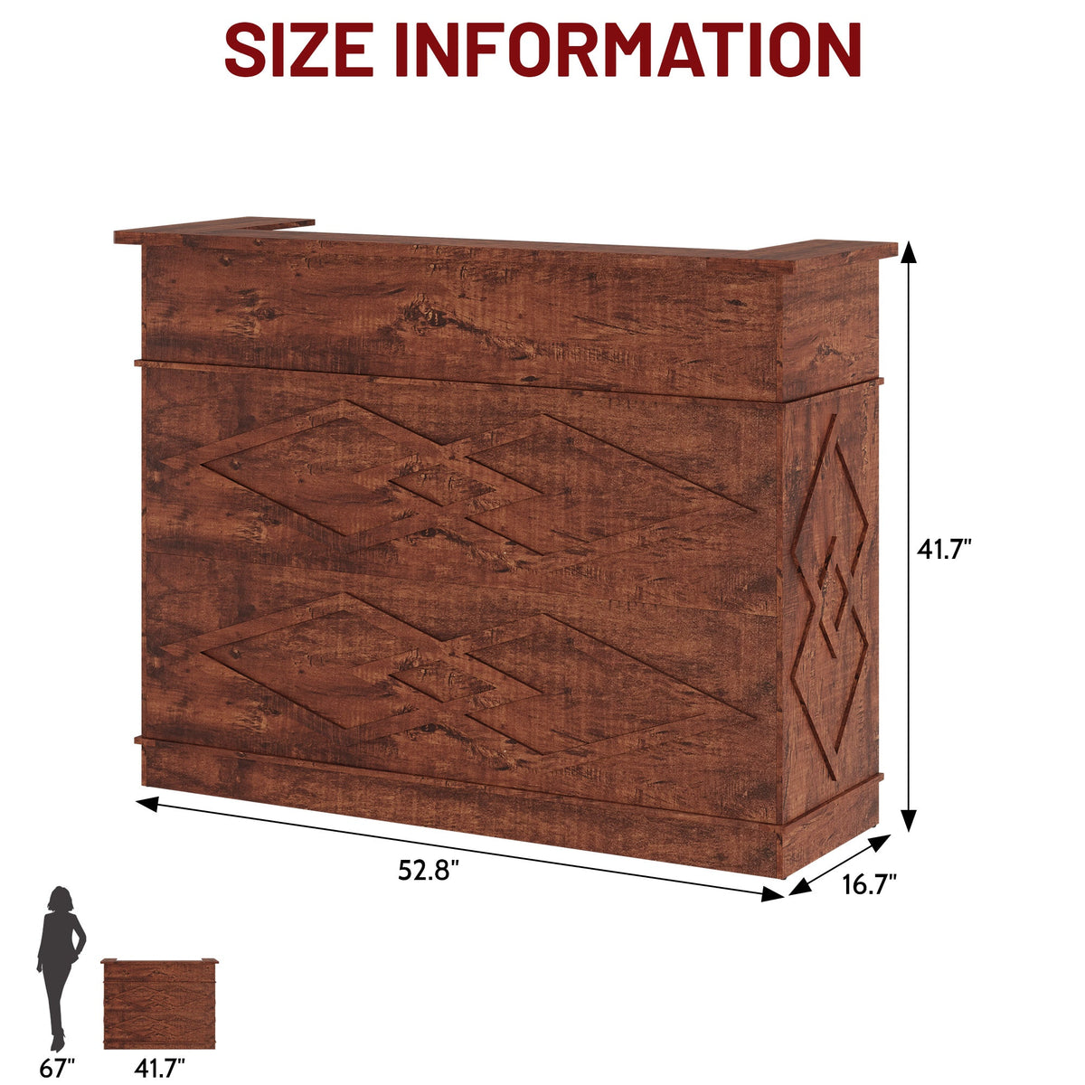 Mono Reception Desk with Sturdy MDF Construction - White