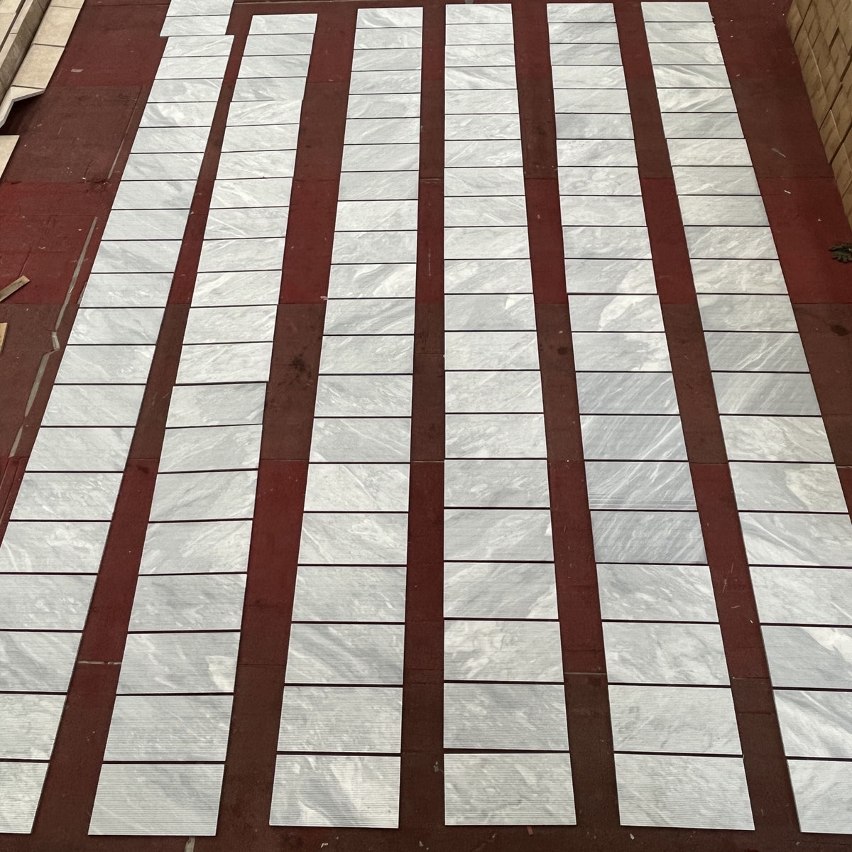 Textured 3D Decorative Tiles with Polished Marble Surface - Yellow, Gray, or White
