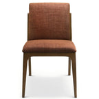 Elegant Dining Chair Set with Upholstered Fabric - Light Brown or Beige
