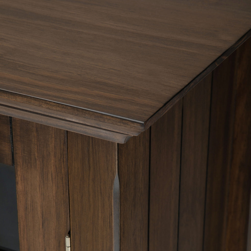 Storage Media Cabinet with Adjustable Shelves - Dark Brown, Light Brown, Dark Gray