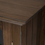Storage Media Cabinet with Adjustable Shelves - Dark Brown, Light Brown, Dark Gray