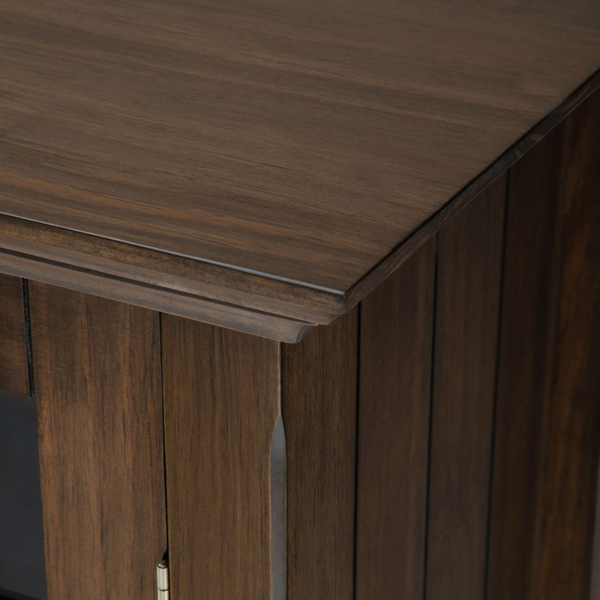 Storage Media Cabinet with Adjustable Shelves - Dark Brown, Light Brown, Dark Gray