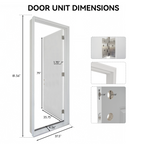 36"x80" Fiberglass Front Door with Durable Construction - Black