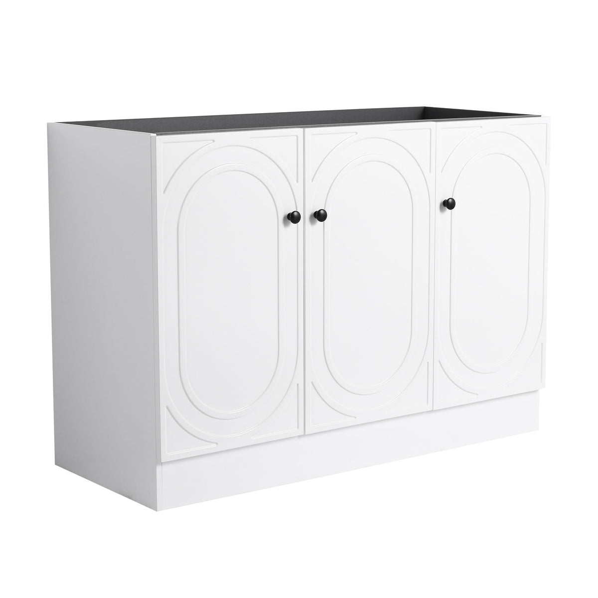 Modern Freestanding Bathroom Vanity with Soft Close Cabinet Doors - Pearl Silver, White, or Dark Green