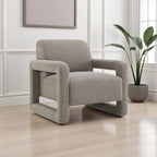Gray Accent Chair with Pocket Coil Support - Glenda