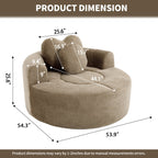 Round Sofa Bed with Memory Foam Sectional Couch
